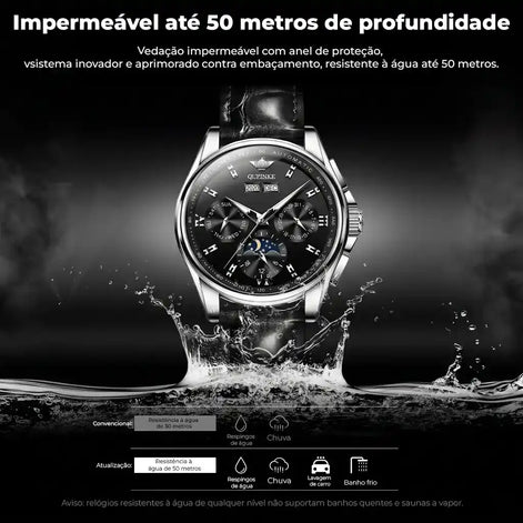Relógio masculino automático resistente à água — Terno Lux