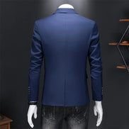 Blazer Masculino Azul Marinho - Forração em Seda Feito à Mão | TERNO LUX