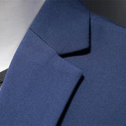 Blazer masculino azul marinho detalhes — Terno Lux
