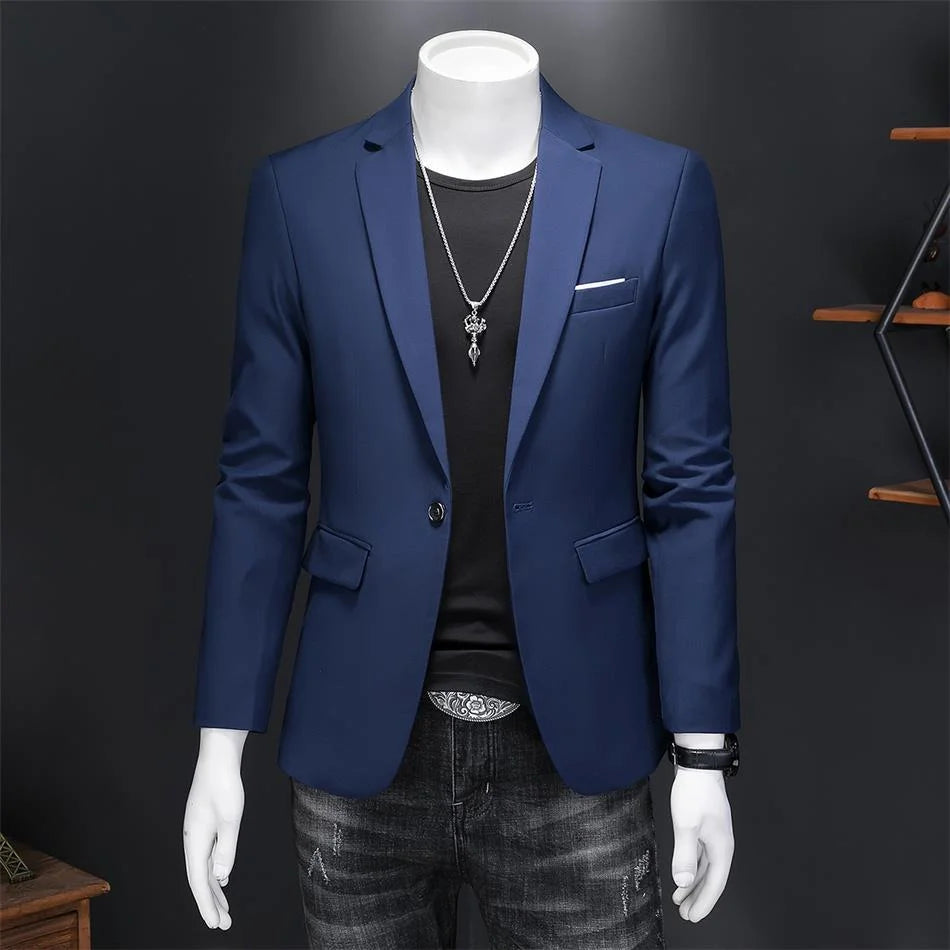 Blazer masculino azul marinho frente — Terno Lux