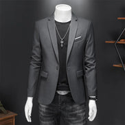 BLAZER MASCULINO CINZA EM POLIÉSTER E VISCOSE | TERNO LUX