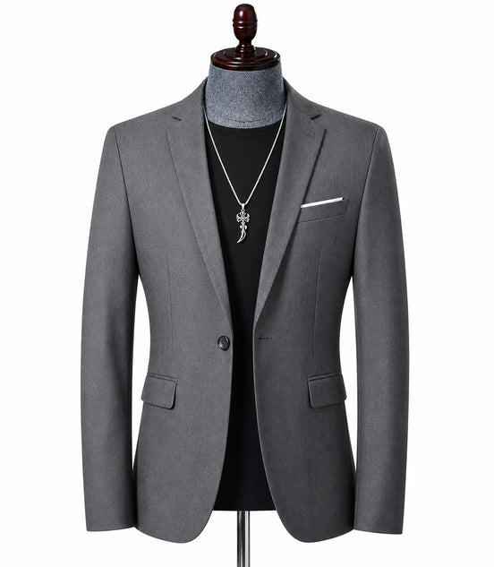 Blazer Masculino Cinza em Poliéster e Viscose | TERNO LUX