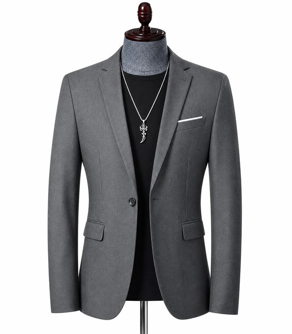 Blazer Masculino Cinza em Poliéster e Viscose | TERNO LUX
