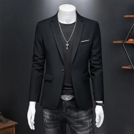 Blazer masculino preto tecido em amostra — Terno Lux