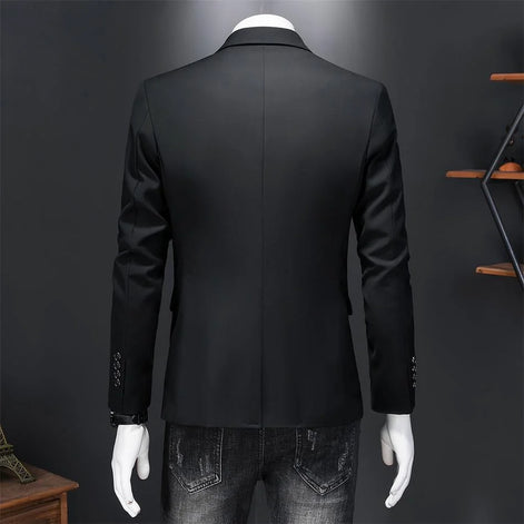Blazer masculino preto visto de trás — Terno Lux