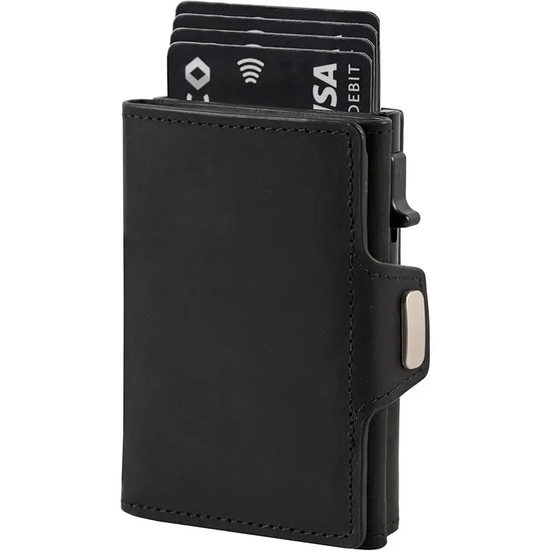 Carteira Masculina em Couro com Bloqueio RFID - TERNO LUX