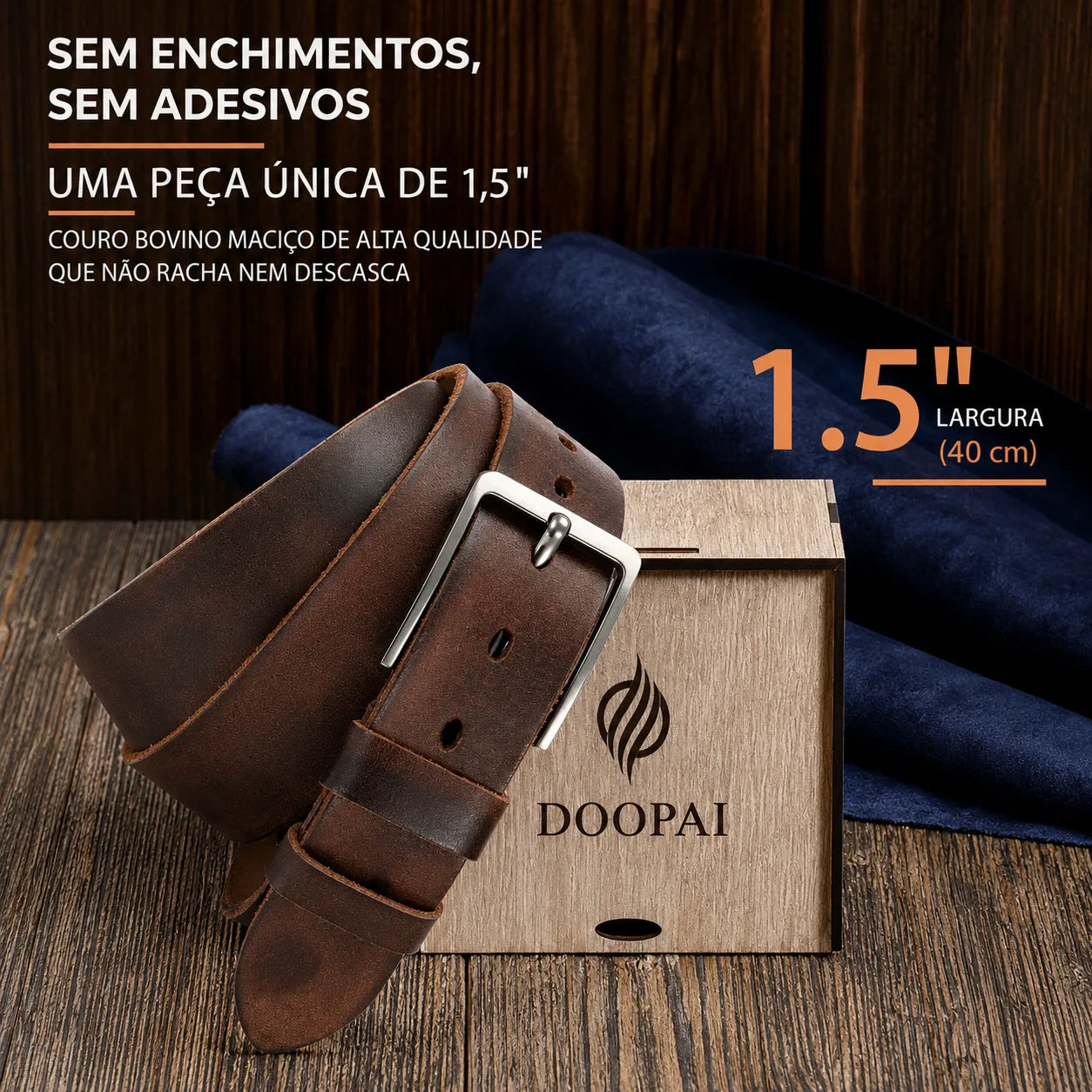 CINTO DE COURO MASCULINO –  TERNO LUX
