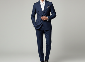 Homem usando terno azul marinho - TERNO LUX