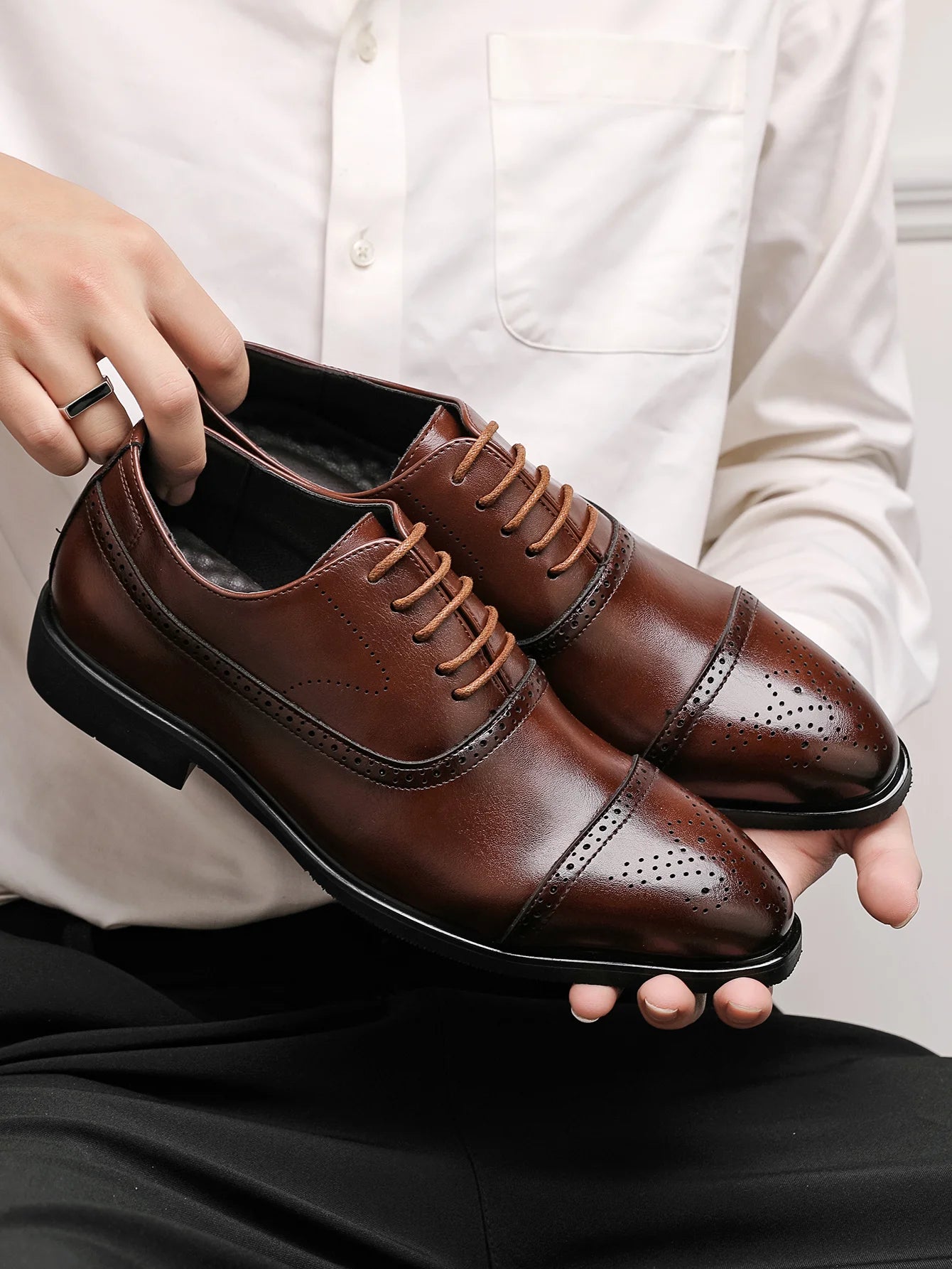 Sapato Masculino Oxford Marrom - TERNO LUX