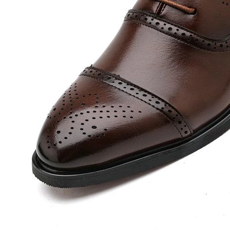 Sapato masculino oxford marrom detalhe do bico — Terno Lux