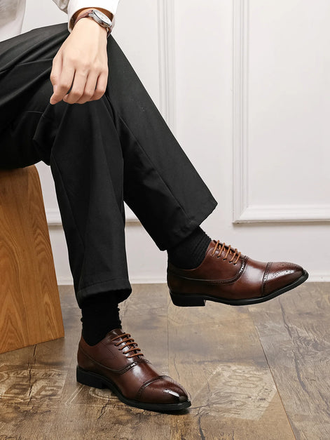 Sapato masculino oxford marrom pernas cruzadas — Terno Lux