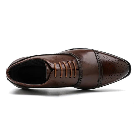 Sapato masculino oxford marrom vista de cima — Terno Lux