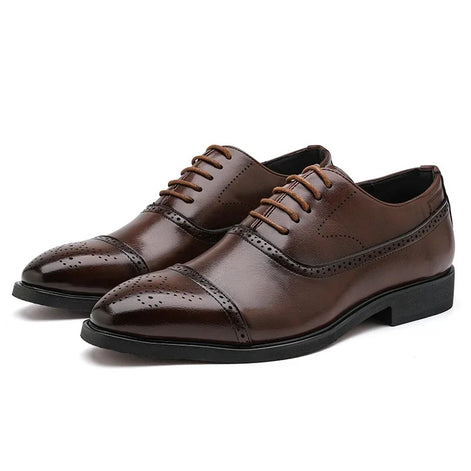Sapato masculino oxford marrom vista variante — Terno Lux