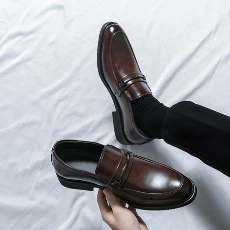 Sapato masculino mocassim marrom vestido e sem vestir — Terno Lux