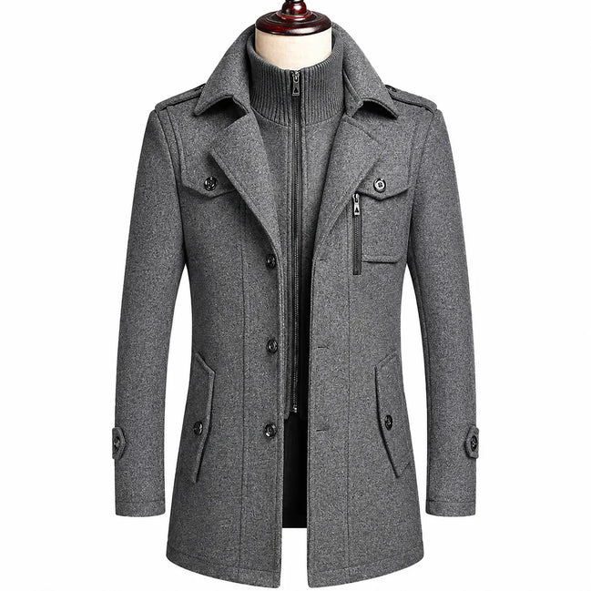SOBRETUDO MASCULINO CINZA – TERNO LUX