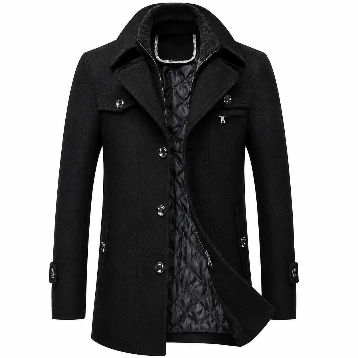 SOBRETUDO MASCULINO PRETO – TERNO LUX