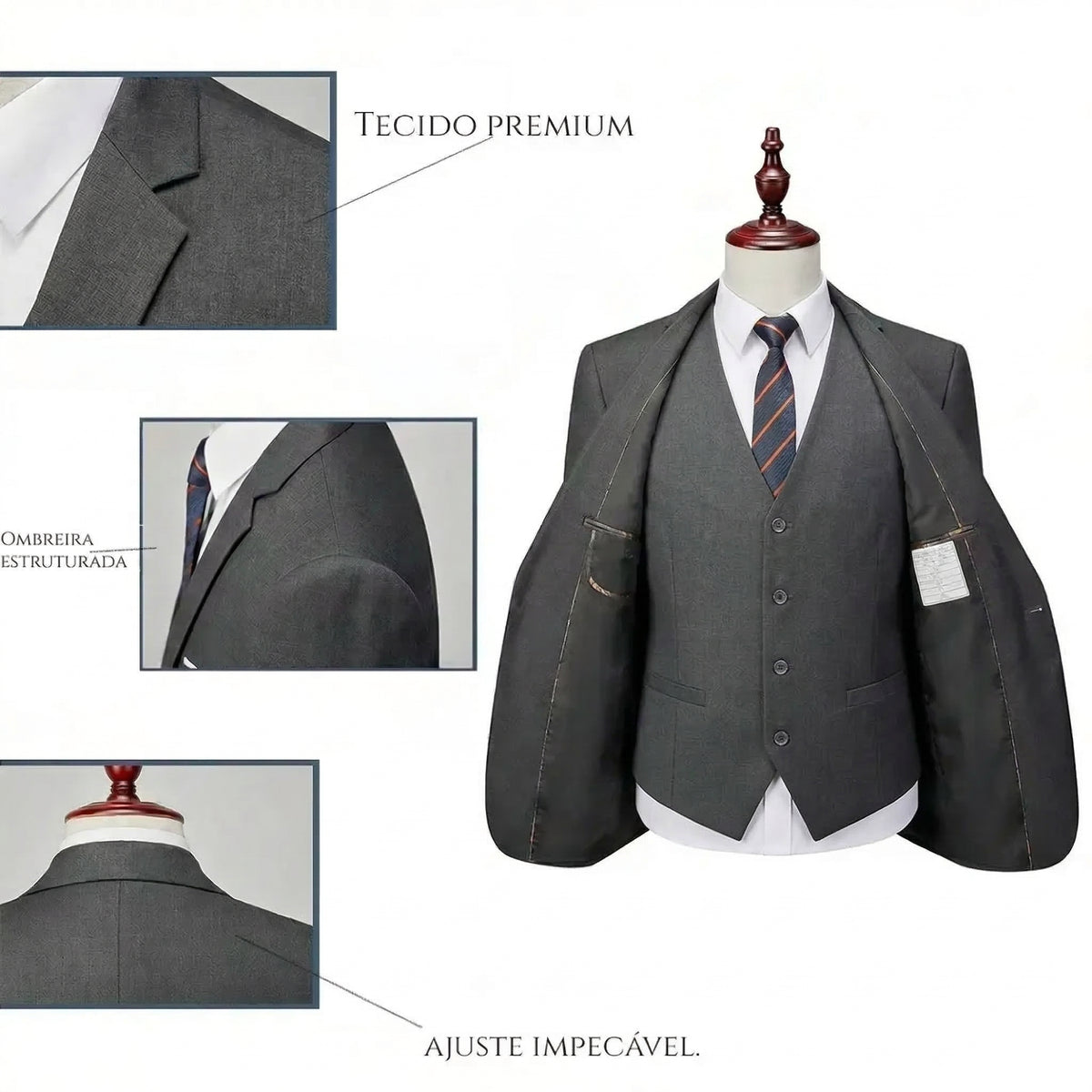 Terno masculino cinza aberto — Terno Lux