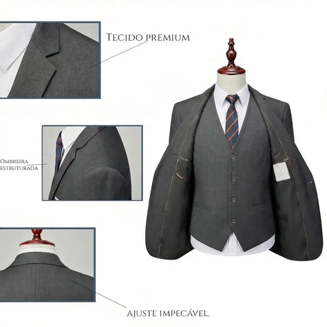 Terno masculino cinza aberto — Terno Lux