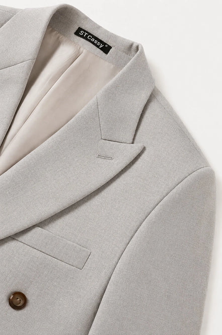Terno masculino cruzado detalhe da etiqueta da marca — Terno Lux