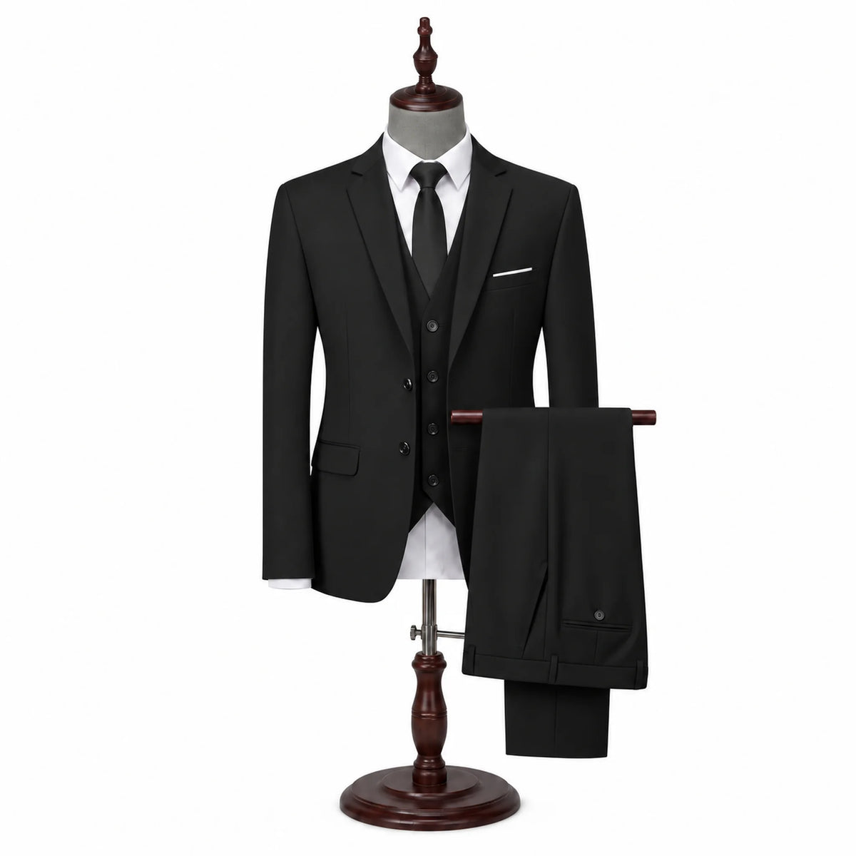 Terno preto masculino 3 peças — capa manequim