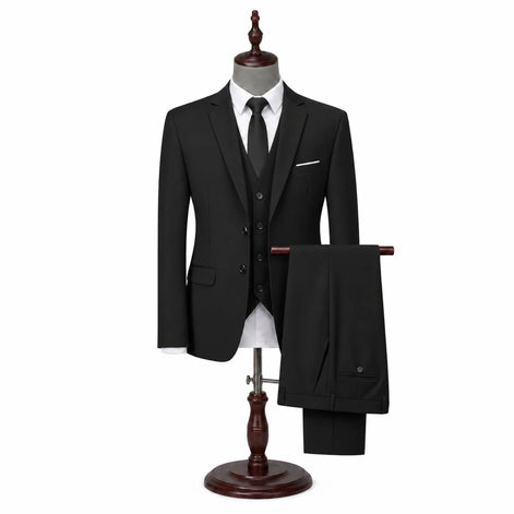 Terno preto masculino 3 peças — capa manequim