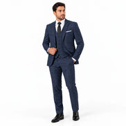 Terno Xadrez Azul 3 peças