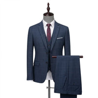Terno masculino xadrez azul — Terno Lux